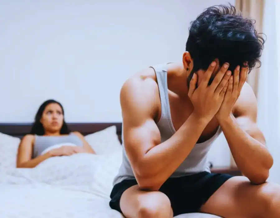 Image of upset man in need of erectile dysfunction treatment Barnet